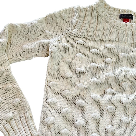 Vince Camulto Popcorn Stitch Dot Knit Sweater - Picture 4 of 6